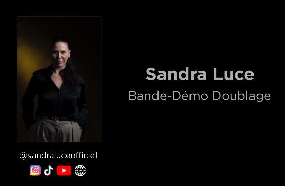 Bande démo doublage Sandra Luce